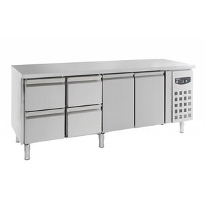 Combisteel Comptoir Réfrigéré | 2 Portes et 4 Tiroirs | 553 Litres | 2230x700x(H)850mm Combisteel Comptoir Réfrigéré | 2 Portes et 4 Tiroirs | 553 Litres | 2230x700x(H)850mm