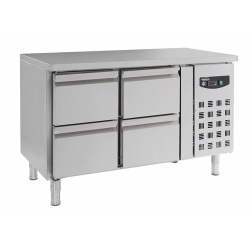 Combisteel Comptoir Réfrigéré | 4 Tiroirs | 282 Litres | 1360x700x(H)850mm Combisteel Comptoir Réfrigéré | 4 Tiroirs | 282 Litres | 1360x700x(H)850mm