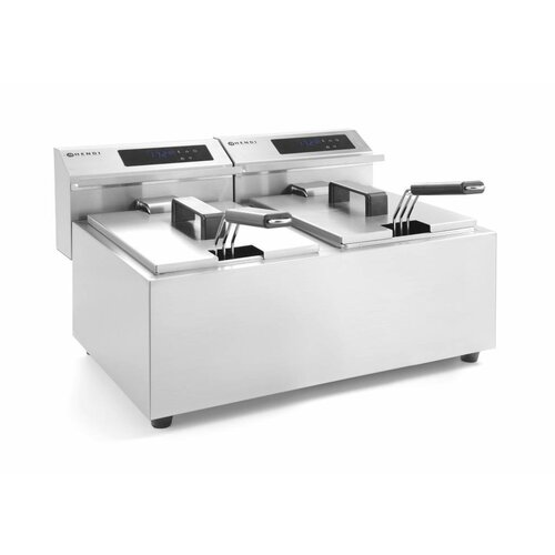 Hendi Friteuse Numérique | Mastercook | 2x 8 Litres | 2x 3,5 kW | 605x455x(H)345mm Hendi Friteuse Numérique | Mastercook | 2x 8 Litres | 2x 3,5 kW | 605x455x(H)345mm