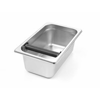 Tiroir à Café | Inox | 1/4 GN 100mm | Barre de Frappe avec Housse en Silicone