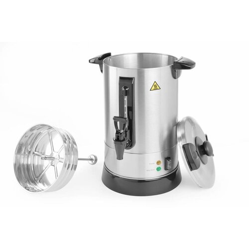 Hendi Percolateur Simple Paroi | Inox | avec Robinet | 8,8 Litres | 320x290x(H)420mm