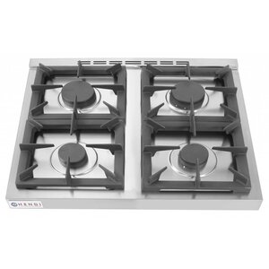 Hendi Cuisinière Kitchen Line | 4 Feux | 2 x 3,5 kW + 2 x 6 kW |  3 kW Four à Convection | 800x700x(H)900mm