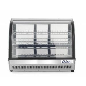 Hendi Vitrine de Présentation | Pâtisserie | 130 Litres | 2 Étagères | Porte Courbée Double Vitrage | 900x557x(H)670mm Hendi Vitrine de Présentation | Pâtisserie | 130 Litres | 2 Étagères | Porte Courbée Double Vitrage | 900x557x(H)670mm