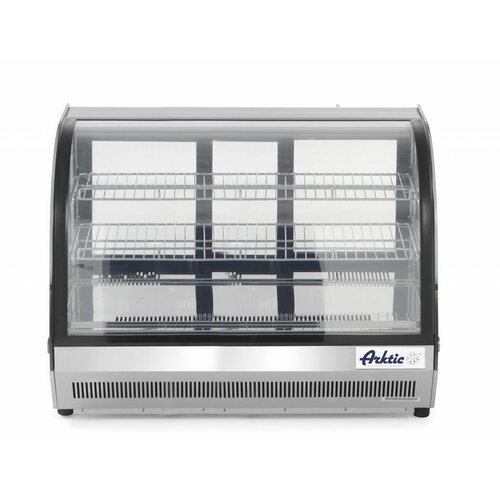 Hendi Vitrine de Présentation | Pâtisserie | 130 Litres | 2 Étagères | Porte Courbée Double Vitrage | 900x557x(H)670mm Hendi Vitrine de Présentation | Pâtisserie | 130 Litres | 2 Étagères | Porte Courbée Double Vitrage | 900x557x(H)670mm