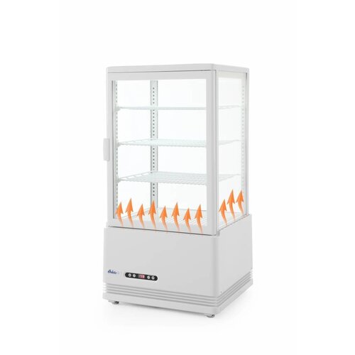 Hendi Vitrine Réfrigérée | Noir | 68 Litres | 3 Étagères | 452x406x(H)891mm