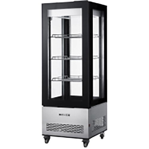 Hendi Vitrine Réfrigérée | 400 Litres |  3 Planches Réglables | sur Roues | 650x650x(H)1908mm