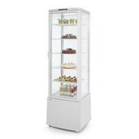 Vitrine Réfrigérée | Blanc | 5 Étagères | Double Vitrage | Porte Courbée | 556x526x(H)1913mm