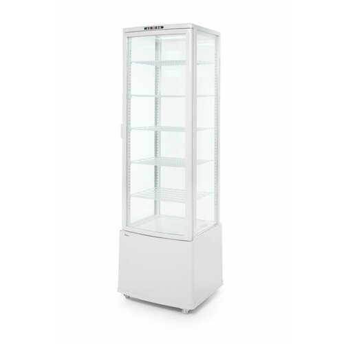 Hendi Vitrine Réfrigérée | Blanc | 5 Étagères | Double Vitrage | Porte Courbée | 556x526x(H)1913mm