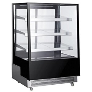 Hendi Vitrine Réfrigérée | Noir | 3 Étagères en Verre | Ouverture à l'Arrière | Disponible en 3 Tailles