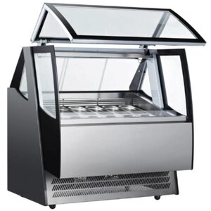Hendi Vitrine à Glace | Verrouillable | Double Vitrage | Convient pour 12 Bacs à Glace | 1240x1065x(H)1410mm