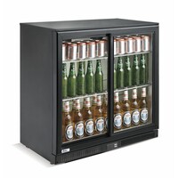 Réfrigérateur de Bar | Portes en Verre Coulissantes | 228 Litres | Verre Trempé | 900x500x(H)900mm