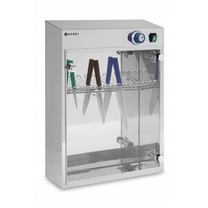 Hendi Sterilisateur UV | Convient pour 14 Couteaux | Minuteur jusqu'à 60 Minutes | 510x160x(H)610mm