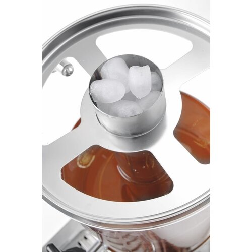 Hendi Distributeur Double de Jus de Fruits | 2x 8 Litres | Robinet Anti-Gouttes | 580x350x(H)560mm