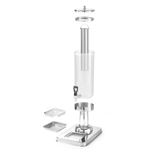 Hendi Distributeur de Jus de Fruits | Refroidissement par Glaçons | 3 Litres | 215x315x(H)490mm