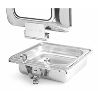 Chafing Dish Induction | 2/3 GN | Couvercle en Verre | avec Porte Cuillère