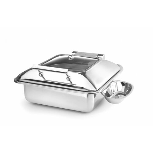 Hendi Chafing Dish Induction | 2/3 GN | Couvercle en Verre | avec Porte Cuillère