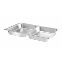 Bacs pour Chafing Dish | GN 1/1 | 2 Compartiments | 2x 3,75 Litres | 530x325x(H)65mm