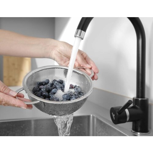 Hendi Egouttoir Perforé | Rond | Inox | 2 Poignées | Ø160x(H)65mm