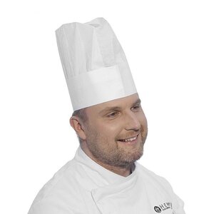 Hendi Toque Chef | Papier | Modèle Haut | Lot de 10 Pièces
