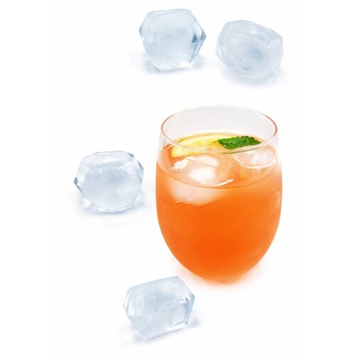 Hendi Moule à Glaçons Pierre Précieuse | 6 Glaçons | Silicone | 190x105x(H)30mm