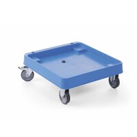 Chariot à Casier de Lavage 50x50cm | 4 Roues dont 2 Pivotantes | 575x545x(H)210mm
