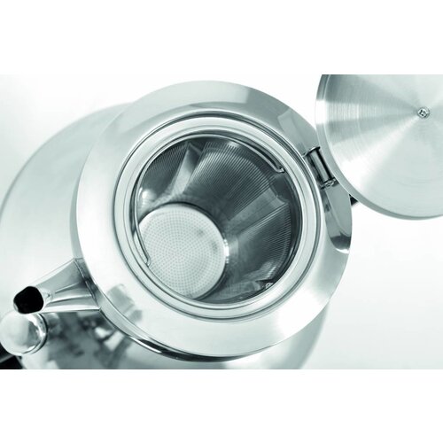Bartscher Samovar Inox | 3 Litres | 1,5kW | 305x210x(h)490mm | Inclus 1 Théière et 1 Passoire
