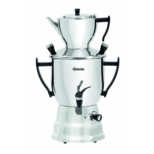 Bartscher Samovar Inox | 3 Litres | 1,5kW | 305x210x(h)490mm | Inclus 1 Théière et 1 Passoire