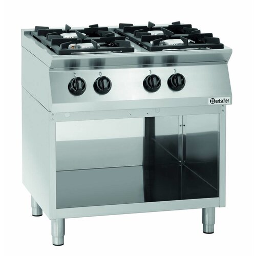 Bartscher Cuisinière à Gaz MFGO 7040 | 4 Feux | 2x 3,5kW, 2x 6kW | Armoire Ouverte | 800x700x(h)910mm Bartscher Cuisinière à Gaz MFGO 7040 | 4 Feux | 2x 3,5kW, 2x 6kW | Armoire Ouverte | 800x700x(h)910mm
