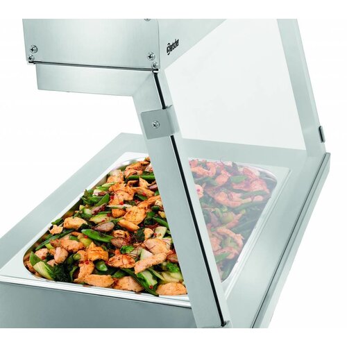 Bartscher Pont Thermique Infrarouge | avec Vitre de Protection | Format GN 1/1 | 775x430x(H)457mm