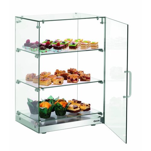 Bartscher Vitrine de Buffet | 3 Etages | Porte Verrouillable | 405x335x(H)620mm
