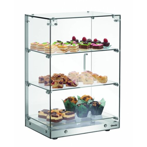 Bartscher Vitrine de Buffet | 3 Etages | Porte Verrouillable | 405x335x(H)620mm