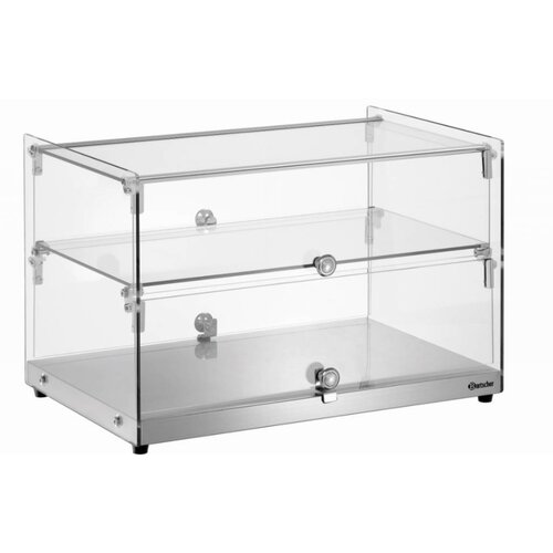 Bartscher Vitrine de Buffet | NEUTRAL | Non  Réfrigéré | 2 Etages | Portes avec blocage   | 550x375x(H)370mm