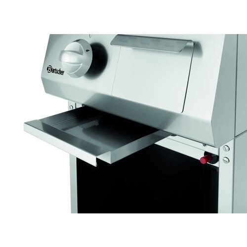 Bartscher Grill à Pierre de Lave | Rainuré | Soubassement Ouvert | 4,5kg de Pierre de Lave | 400x700x(H)850mm