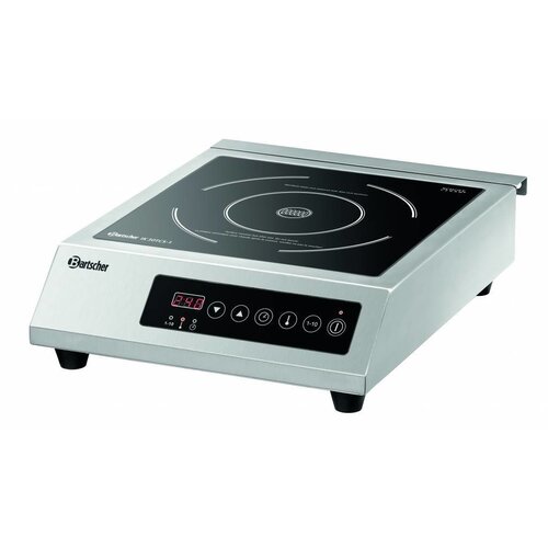 Bartscher Réchaud à Induction | Schott Ceran | 3000W | Zone de Cuisson Ø230mm | 330x420x(H)105mm
