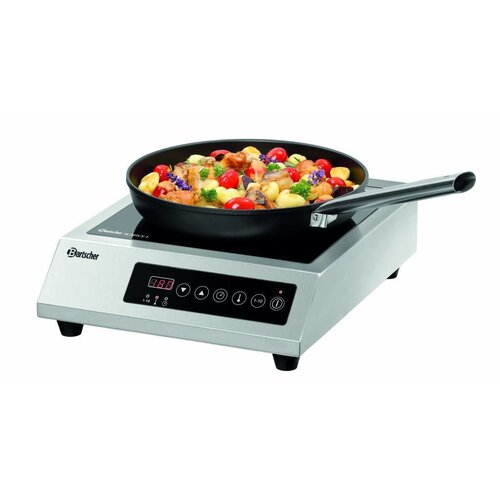 Bartscher Réchaud à Induction | Schott Ceran | 3000W | Zone de Cuisson Ø230mm | 330x420x(H)105mm