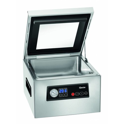 Bartscher Machine Sous-Vide | 300mm | 60L /min  | 2 Cordons de Soudure | 0,35 kW | 375x440x(H)271mm