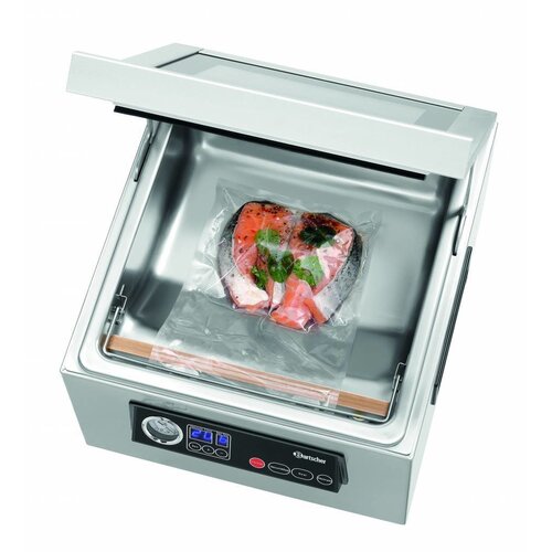 Bartscher Machine Sous-Vide | 300mm | 60L /min  | 2 Cordons de Soudure | 0,35 kW | 375x440x(H)271mm