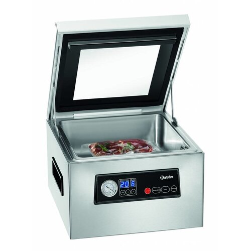 Bartscher Machine Sous-Vide | 300mm | 60L /min  | 2 Cordons de Soudure | 0,35 kW | 375x440x(H)271mm