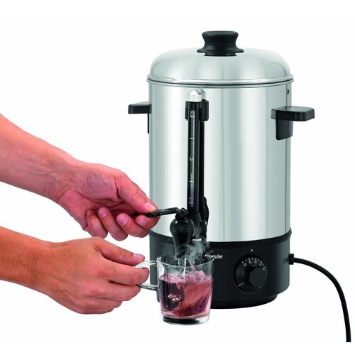 Bartscher Distributeur d'Eau Chaude | Inox | 6 Litres | 1,8 kW | 280x290x(H)385mm