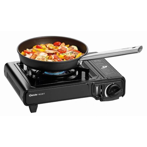 Bartscher Réchaud à Gaz | Transportable | Diamètre des casseroles Ø150-270mm | 375x290x(H)130mm