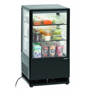 Bartscher Mini Vitrine Réfrigérée | Noir | 58 Litres | 0,18 kW | 435x385x(H)805mm