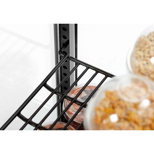 Bartscher Mini Vitrine Réfrigérée | Noir | 58 Litres | 0,18 kW | 435x385x(H)805mm