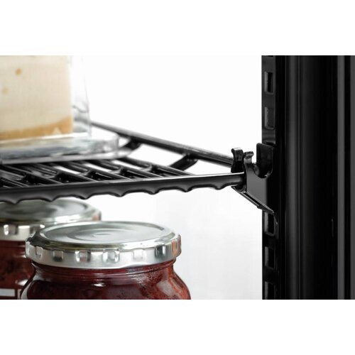 Bartscher Mini Vitrine Réfrigérée | Noir | 58 Litres | 0,18 kW | 435x385x(H)805mm