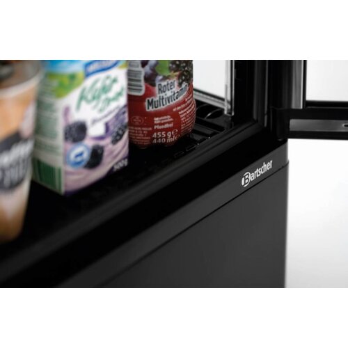 Bartscher Mini Vitrine Réfrigérée | Noir | 58 Litres | 0,18 kW | 435x385x(H)805mm