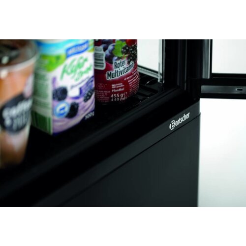 Bartscher Mini Vitrine Réfrigérée | Noir | 98 Litres | 0,18 kW | 435x385x(H)1105mm
