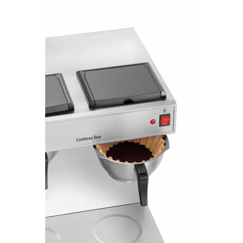 Bartscher Machine à Café Contessa Duo | Inox | 2 Thermos de 2 Litres | 430x400x(H)520mm Bartscher Machine à Café Contessa Duo | Inox | 2 Thermos de 2 Litres | 430x400x(H)520mm