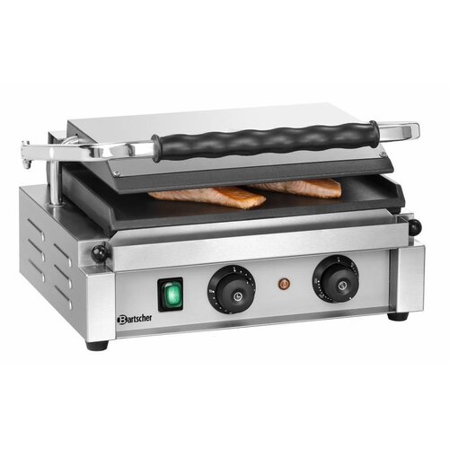 Bartscher Grill Contact Panini-T | Fonte Emaillé | 2,2 kW | 410x400x(H)200mm