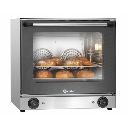 Bartscher Four à Convection AT90-ST | 4x 438x315mm | Inox | 595x615x(H)580mm