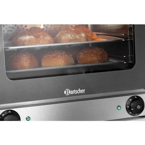 Bartscher Four à Convection AT90-ST | 4x 438x315mm | Inox | 595x615x(H)580mm