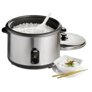 Saro Cuiseur à Riz | Electrique | Inox | Spatule et Doseur Inclus | pour 10-24 Personnes | 4,2 Litres